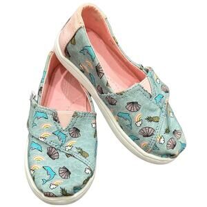 Toms Summer Ocean Slip Ons Toddler Size 9